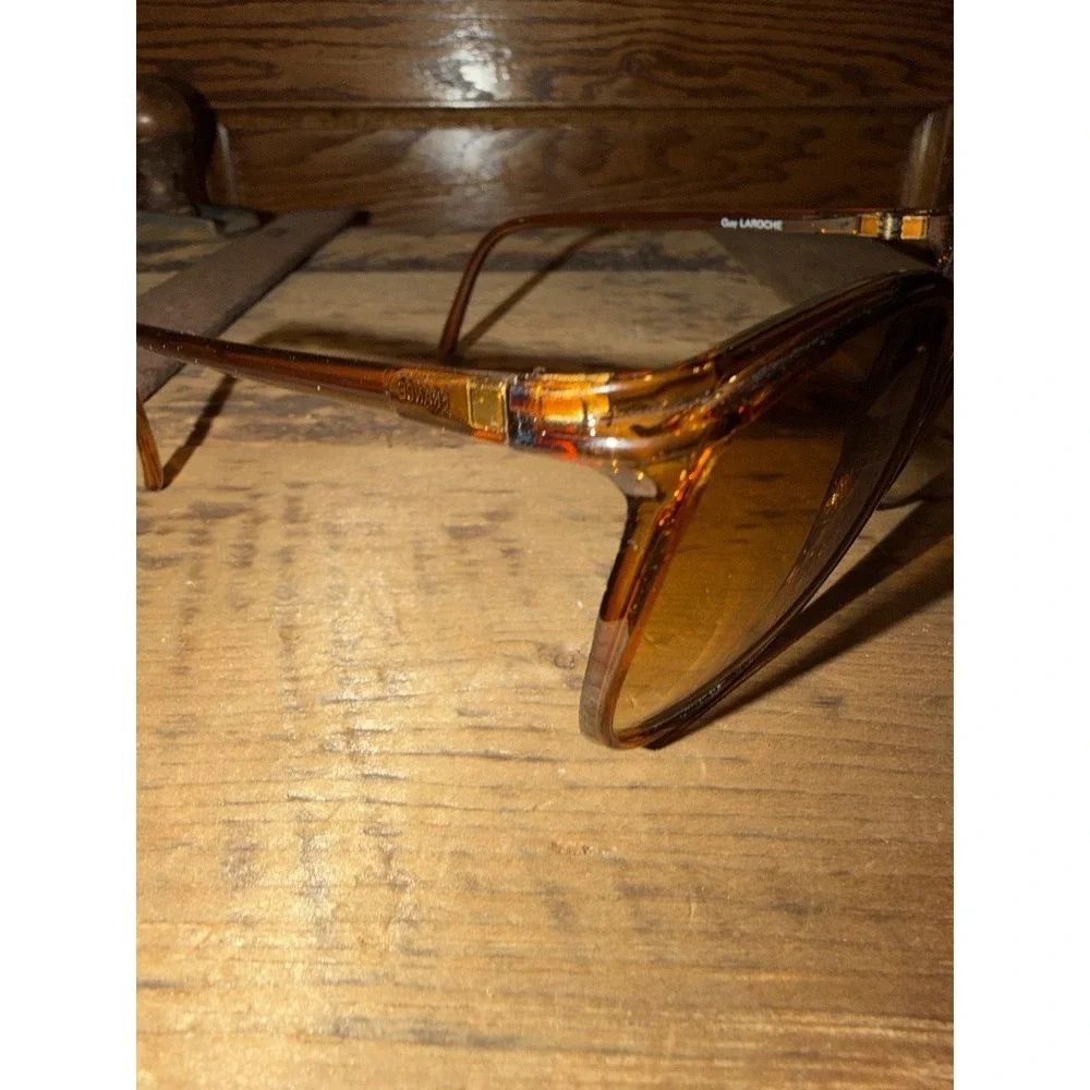 Vintage Guy Laroche Oversized Sunglasses, Brown Gradient‎ Ombre Lenses France